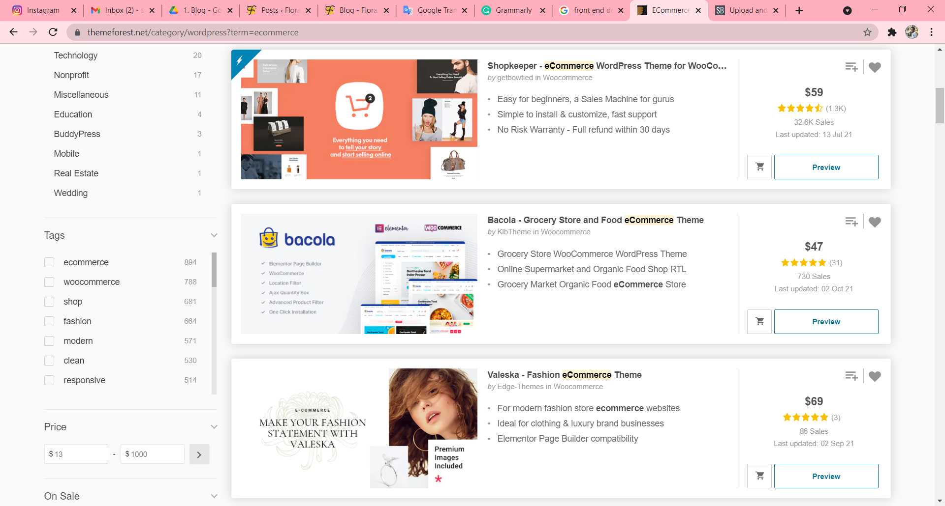 website wireframe