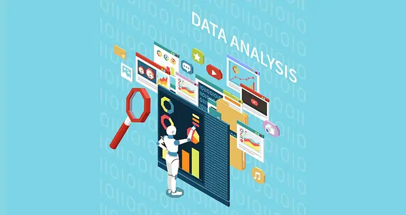 A graphical image of computer programs to depict data analysis