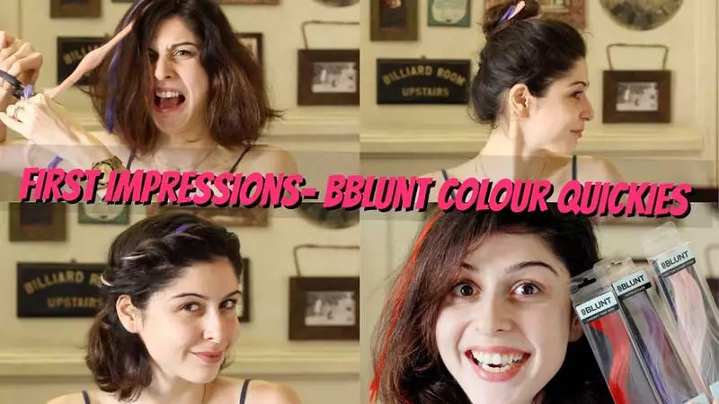 A YouTube cover image of a collage of an Indian Instagram influencer reviewing hair colours